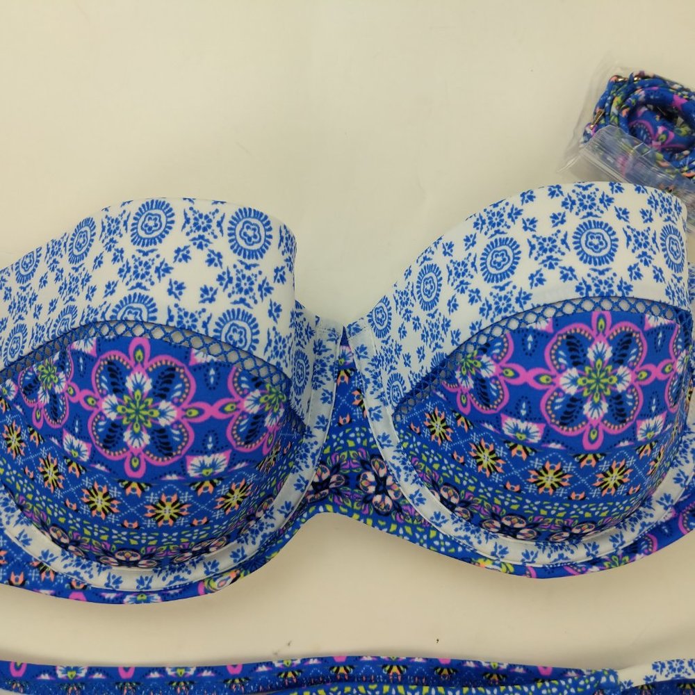 Shade & Shore Blue Bikini Top 36C